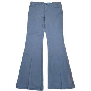 NWT LE CHATEAU Brown mid-rise flare long leg jeans